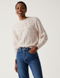 Cable Knit Pointelle Jumper