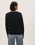 Pure Merino Wool V-Neck Relaxed Jumper