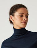 Pure Merino Wool Roll Neck Jumper