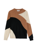 Pure Merino Wool Colour Block Jumper