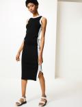 Colour Block Round Neck Knitted Top
