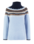Fair Isle Print Roll Neck Relaxed Fit Jumper