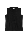 Air-Yarn V-Neck Knitted Waistcoat