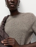 Air-Yarn Crew Neck Knitted Top