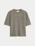 Air-Yarn Crew Neck Knitted Top