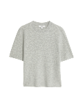 Air-Yarn Crew Neck Knitted Top