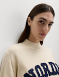 Slogan Funnel Neck Jumper