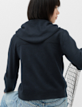 Air-Yarn Scarf Neck Button Through Cardigan