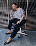 Air-Yarn Crew Neck Cape Slim Fit Cardigan