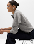 Air-Yarn Crew Neck Cape Slim Fit Cardigan