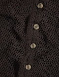 Cotton Blend Button Through Knitted Waistcoat