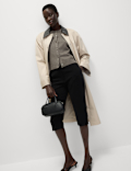 Air-Yarn Button Front Short Sleeve Cropped Cardigan