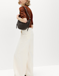 Air-Yarn Button Front Short Sleeve Cropped Cardigan