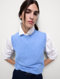Air-Yarn Crew Neck Knitted Vest