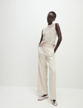 Air-Yarn Crew Neck Knitted Vest