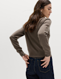 Air-Yarn Crew Neck Short Cardigan
