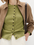 Air-Yarn Crew Neck Short Cardigan
