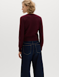 Air-Yarn Crew Neck Short Cardigan