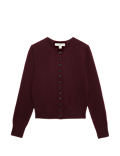 Air-Yarn Crew Neck Short Cardigan