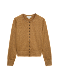 Air-Yarn Crew Neck Short Cardigan