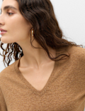 V Neck Relaxed Jumper with Wool