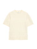 Pointelle Knitted Top With Wool