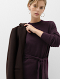 Tie Front Crew Neck Relaxed Jumper