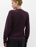 Tie Front Crew Neck Relaxed Jumper