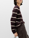 Air-Yarn Striped Crew Neck Jumper