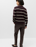 Air-Yarn Striped Crew Neck Jumper