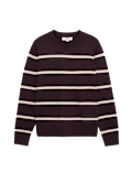Air-Yarn Striped Crew Neck Jumper