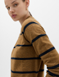 Air-Yarn Striped Crew Neck Jumper