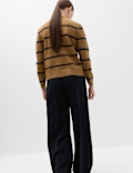 Air-Yarn Striped Crew Neck Jumper