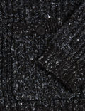 Recycled Blend Sequin Crew Neck Cardigan