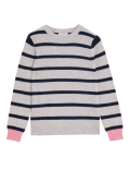 Lambswool Rich Striped Crew Neck Jumper
