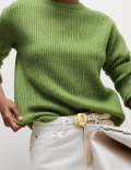 Cloud-Yarn Textured Crew Neck Jumper