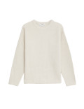 Cloud-Yarn Textured Crew Neck Jumper