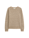 Cloud-Yarn Ribbed Crew Neck Jumper