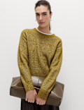 Cloud-Yarn Ribbed Crew Neck Jumper