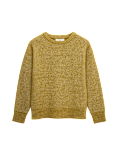 Cloud-Yarn Ribbed Crew Neck Jumper