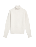 Cloud Yarn Textured Roll Neck Jumper