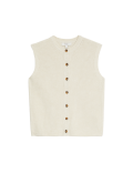 Cloud-yarn Knitted Crew Neck Waistcoat