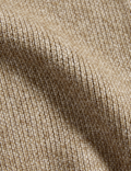 Cloud-Yarn Pocket Crew Neck Knitted Waistcoat