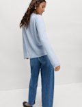 Cloud-Yarn Embroidered Crew Neck Jumper