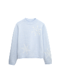 Cloud-Yarn Embroidered Crew Neck Jumper