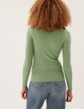 Viscose Mix Textured High Neck Jumper