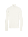 Viscose Mix Textured High Neck Jumper