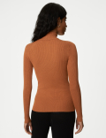 Viscose Mix Textured High Neck Jumper