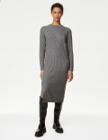 Ribbed Knitted Midi Dress