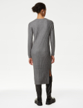 Ribbed Knitted Midi Dress